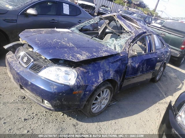 KL5JJ56ZX5K085628 - 2005 SUZUKI FORENZA LX/EX BLUE photo 2