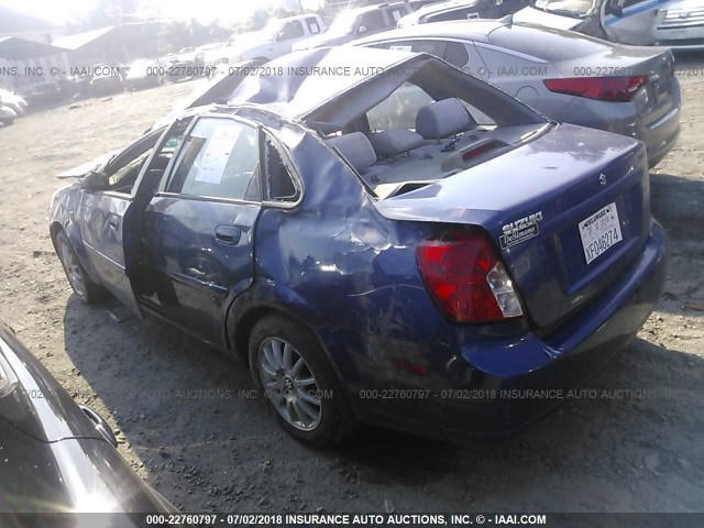 KL5JJ56ZX5K085628 - 2005 SUZUKI FORENZA LX/EX BLUE photo 3