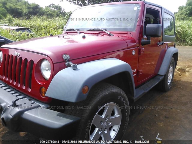 1C4AJWAG4CL178576 - 2012 JEEP WRANGLER SPORT 红色 照片 2