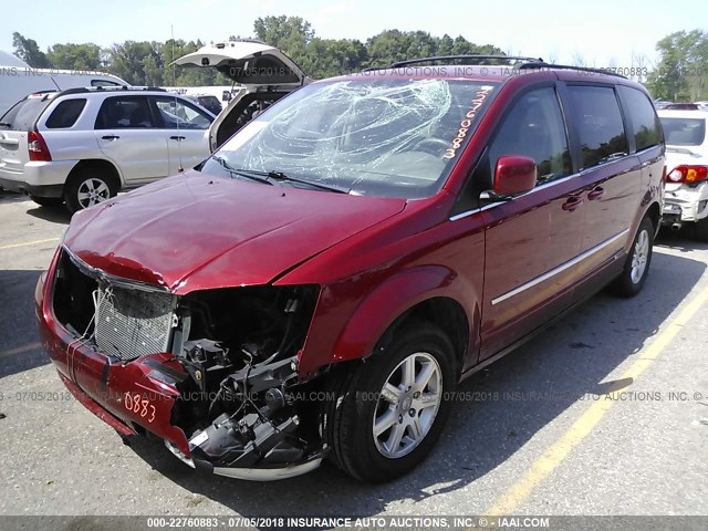 2A8HR54119R670631 - 2009 CHRYSLER TOWN & COUNTRY TOURING RED photo 2