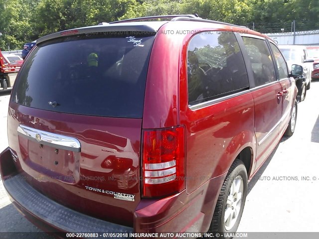2A8HR54119R670631 - 2009 CHRYSLER TOWN & COUNTRY TOURING RED photo 4