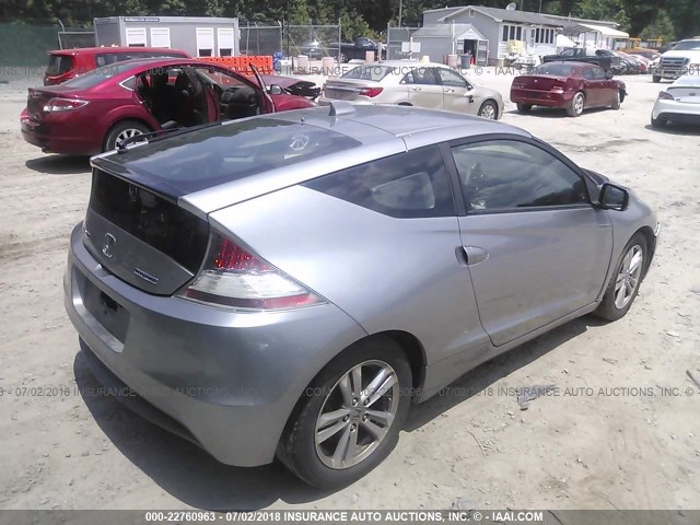 JHMZF1D62BS002560 - 2011 HONDA CR-Z EX SILVER photo 4