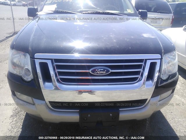 1FMEU74867UA47356 - 2007 FORD EXPLORER EDDIE BAUER BLACK photo 6