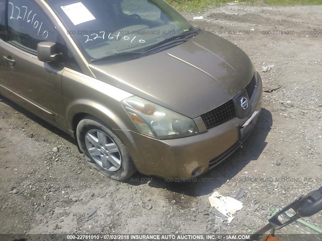 5N1BV28U44N317717 - 2004 NISSAN QUEST S/SE/SL GOLD photo 6