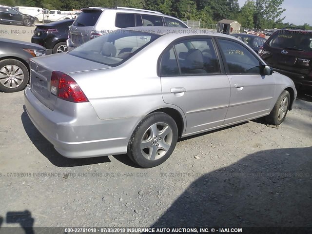 1HGES26795L007746 - 2005 HONDA CIVIC EX SILVER photo 4