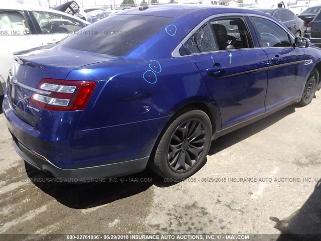 1FAHP2F85DG118927 - 2013 FORD TAURUS LIMITED BLUE photo 4