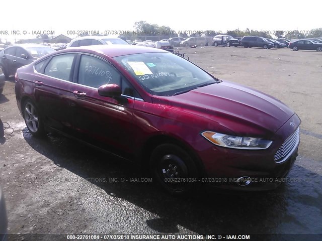 3FA6P0G74GR222422 - 2016 FORD FUSION S RED photo 1