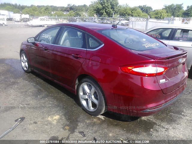 3FA6P0G74GR222422 - 2016 FORD FUSION S RED photo 3
