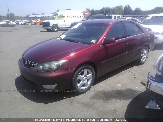 4T1BE30K36U135953 - 2006 TOYOTA CAMRY LE/XLE/SE RED photo 2