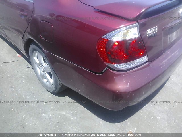 4T1BE30K36U135953 - 2006 TOYOTA CAMRY LE/XLE/SE წითელი ფოტო 6