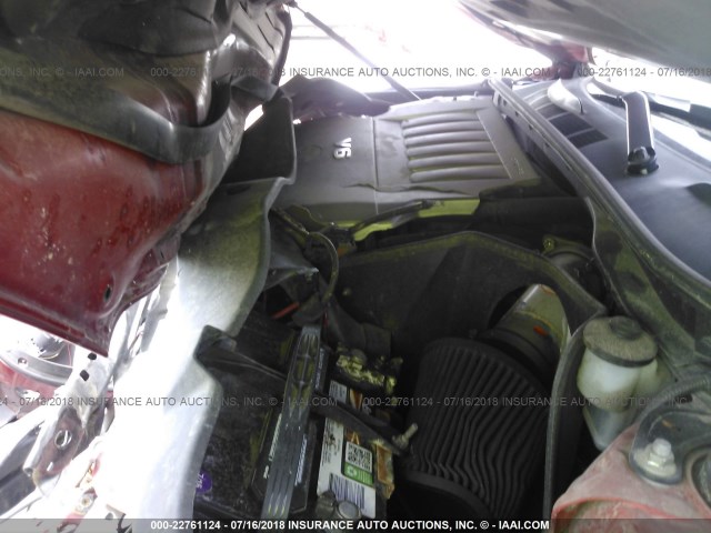 4T1BK46KX7U019642 - 2007 TOYOTA CAMRY NEW GENERAT LE/XLE/SE RED photo 10