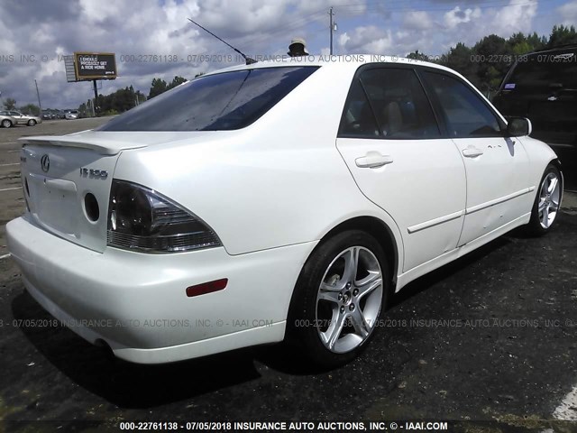 JTHBD192420057844 - 2002 LEXUS IS 300 WHITE photo 4