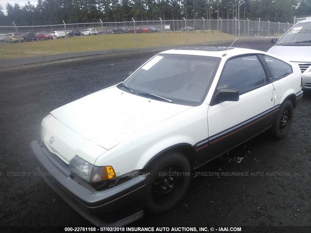 JHMAF7320GS011778 - 1986 HONDA CIVIC 1500 CRX WHITE photo 2