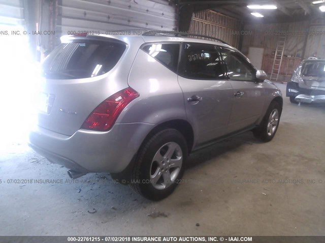 JN8AZ08W55W423474 - 2005 NISSAN MURANO SL/SE/S BEIGE photo 4