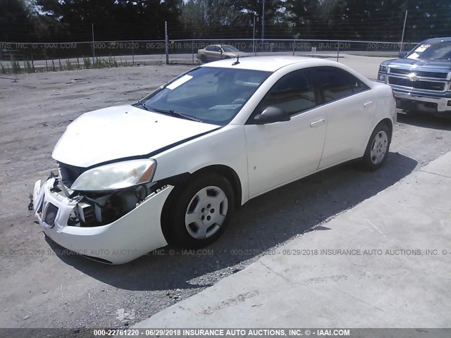 1G2ZF57B184198980 - 2008 PONTIAC G6 VALUE LEADER/BASE WHITE photo 2