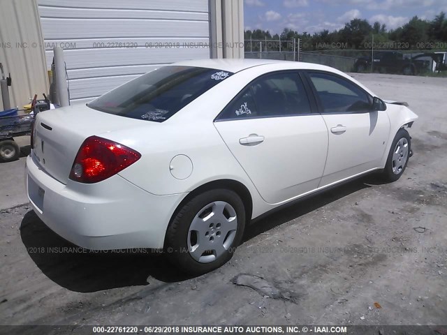 1G2ZF57B184198980 - 2008 PONTIAC G6 VALUE LEADER/BASE WHITE photo 4