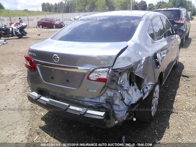 3N1AB7AP1EY266985 - 2014 NISSAN SENTRA S/SV/SR/SL GRAY photo 6