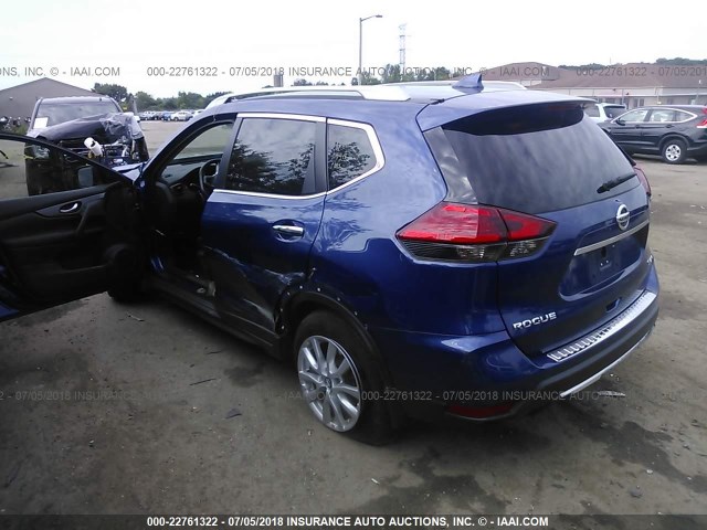 5N1AT2MV3HC745571 - 2017 NISSAN ROGUE SV/SL BLUE photo 3