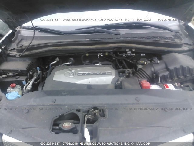 2HNYD28619H516639 - 2009 ACURA MDX TECHNOLOGY GRAY photo 10