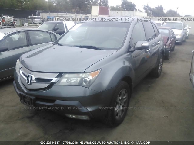 2HNYD28619H516639 - 2009 ACURA MDX TECHNOLOGY GRAY photo 2