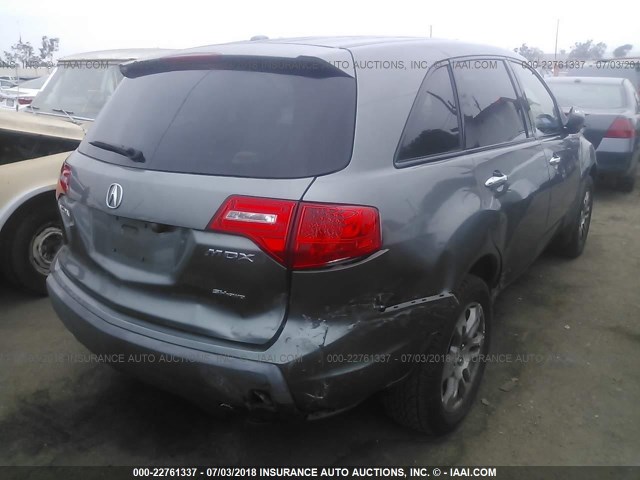 2HNYD28619H516639 - 2009 ACURA MDX TECHNOLOGY GRAY photo 4