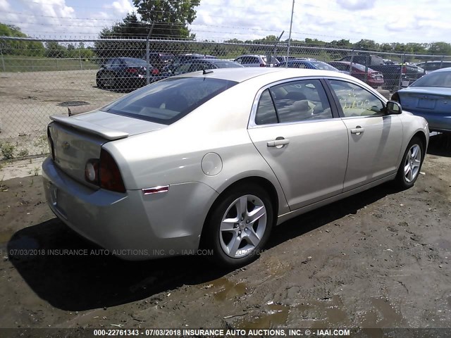 1G1ZB5EB1AF262707 - 2010 CHEVROLET MALIBU LS Qızıl foto 4
