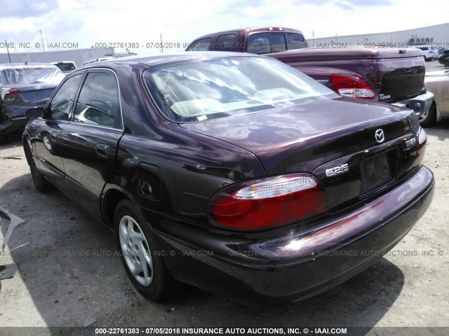 1YVGF22CX25265458 - 2002 MAZDA 626 LX BURGUNDY photo 3