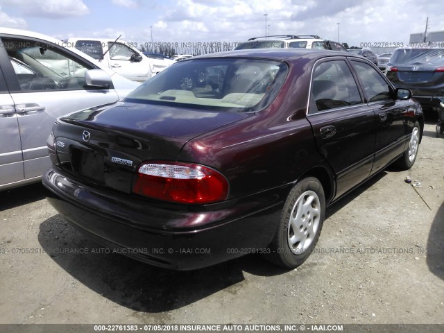 1YVGF22CX25265458 - 2002 MAZDA 626 LX BURGUNDY photo 4