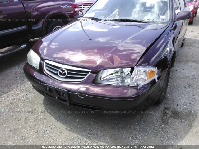 1YVGF22CX25265458 - 2002 MAZDA 626 LX BURGUNDY photo 6