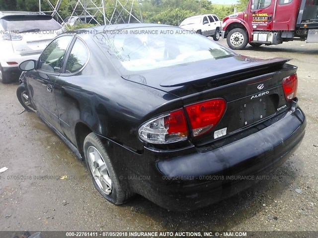 1G3NL12F63C296715 - 2003 OLDSMOBILE ALERO GL BLACK photo 3