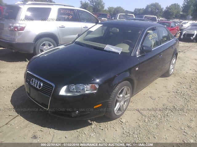 WAUDF78E27A171665 - 2007 AUDI A4 2.0T QUATTRO BLACK photo 2