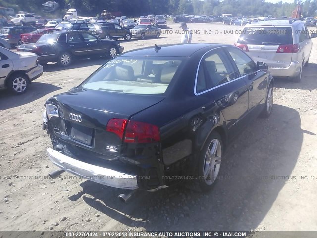 WAUDF78E27A171665 - 2007 AUDI A4 2.0T QUATTRO BLACK photo 4