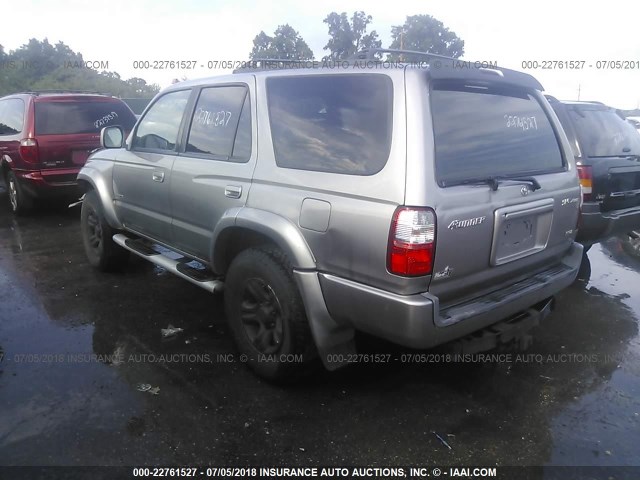 JT3HN86R920375496 - 2002 TOYOTA 4RUNNER SR5 GRAY photo 3