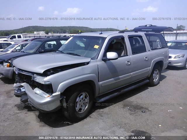 1GNFK16Z34J219901 - 2004 CHEVROLET SUBURBAN K1500 ვერცხლისფერი ფოტო 2