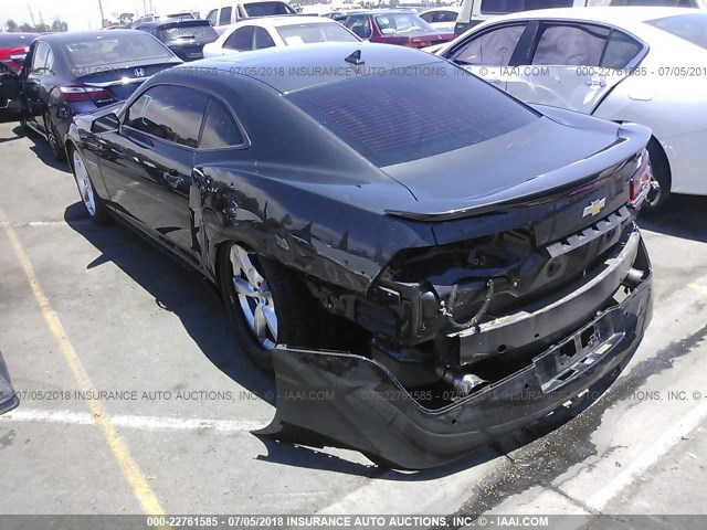 2G1FD1E3XF9258735 - 2015 CHEVROLET CAMARO LT GRAY photo 3