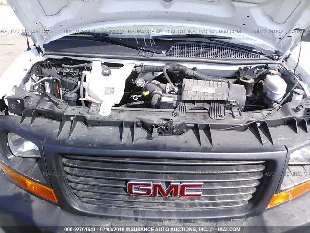 1GTZ7TCG6F1205144 - 2015 GMC SAVANA G3500 WHITE photo 10