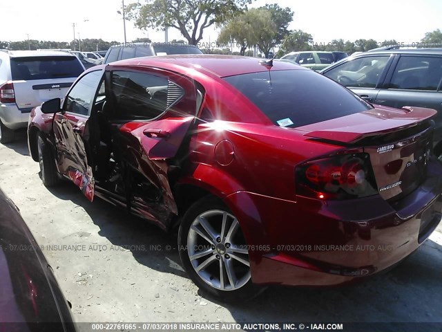 1C3CDZCB1DN580990 - 2013 DODGE AVENGER SXT RED photo 6