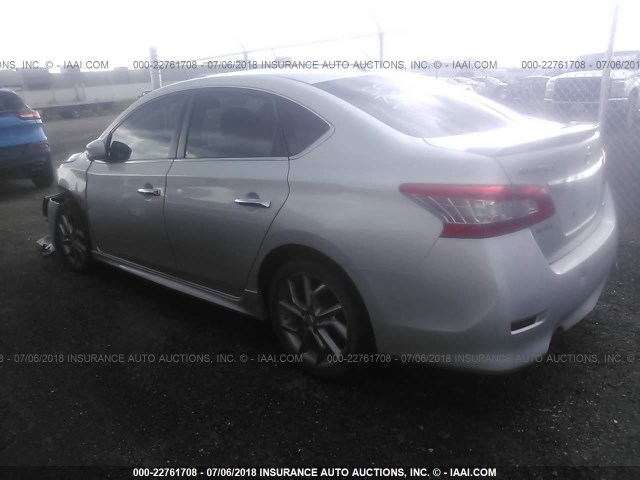 3N1AB7AP4DL748328 - 2013 NISSAN SENTRA S/SV/SR/SL SILVER photo 3