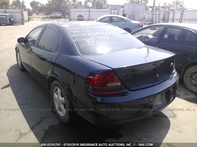 1B3EL46X75N672173 - 2005 DODGE STRATUS SXT BLUE photo 3