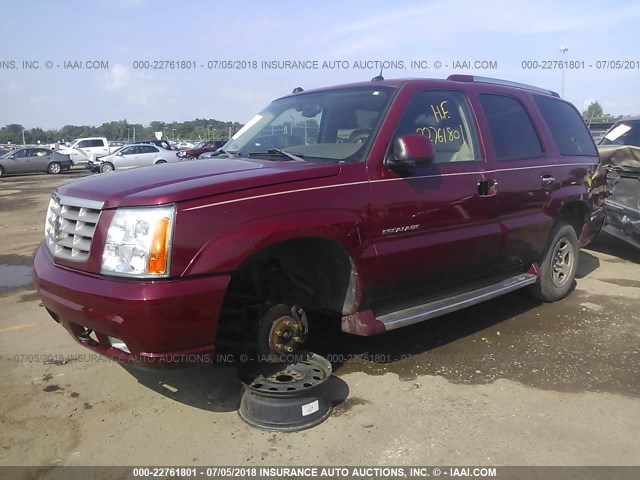 1GYEK63N44R278728 - 2004 CADILLAC ESCALADE LUXURY Tünd qırmızı foto 2
