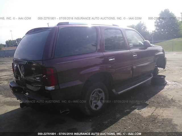 1GYEK63N44R278728 - 2004 CADILLAC ESCALADE LUXURY MAROON photo 4