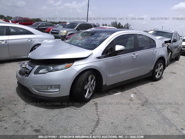 1G1RB6E41CU101277 - 2012 CHEVROLET VOLT SILVER photo 2