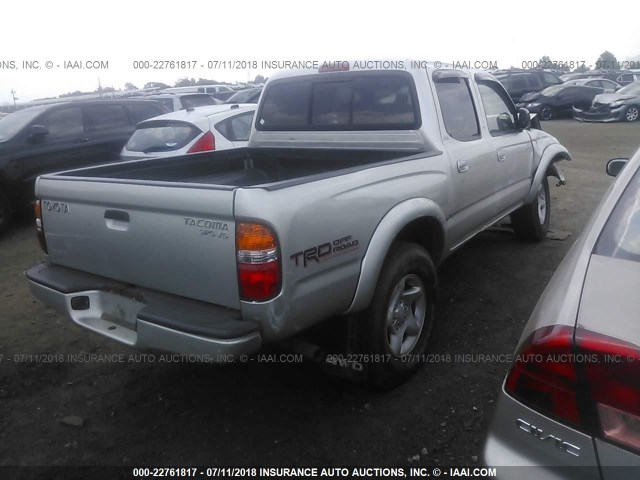 5TEHN72N74Z461028 - 2004 TOYOTA TACOMA DOUBLE CAB 棕色 照片 4