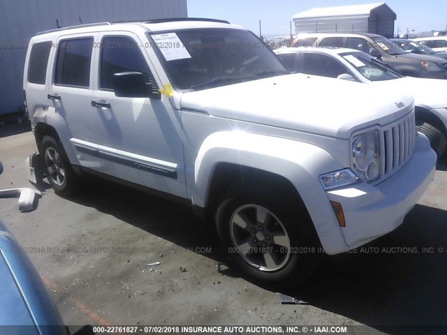 1J8GN28K78W198014 - 2008 JEEP LIBERTY SPORT WHITE photo 1