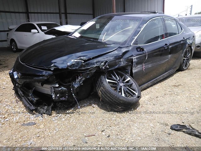 4T1B61HK0JU501947 - 2018 TOYOTA CAMRY XSE Dark Blue photo 2