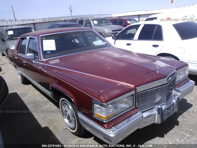 1G6DW54E5MR713855 - 1991 CADILLAC BROUGHAM RED photo 1