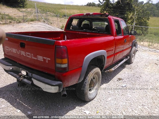 1GCHC29UX1E104737 - 2001 CHEVROLET SILVERADO C2500 HEAVY DUTY RED photo 4