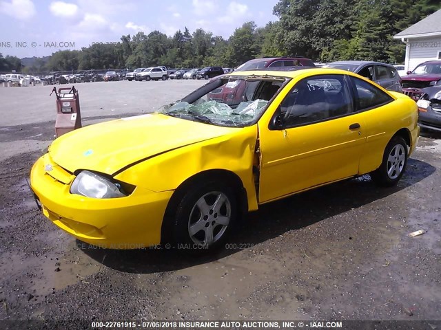 1G1JF12F037170745 - 2003 CHEVROLET CAVALIER LS YELLOW photo 2