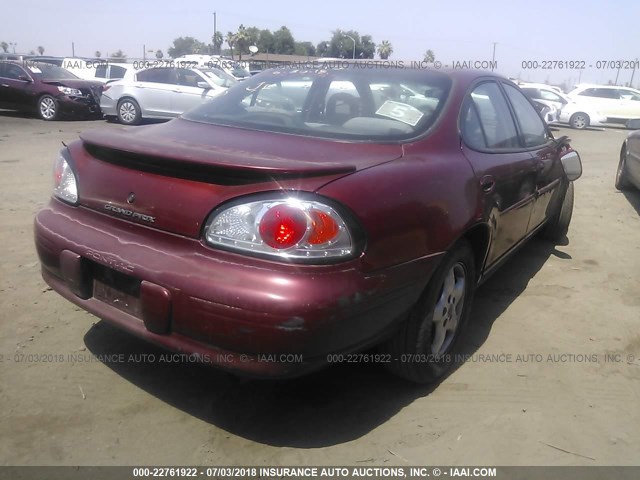 1G2WK52J41F205217 - 2001 PONTIAC GRAND PRIX SE მუქწითელი ფოტო 4