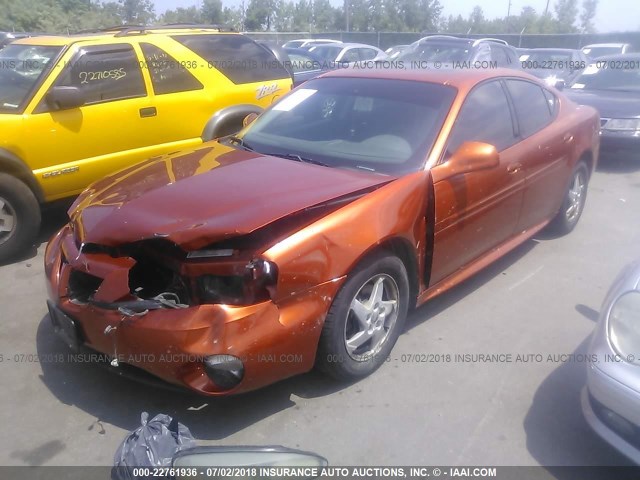 2G2WS522541218319 - 2004 PONTIAC GRAND PRIX GT2 ORANGE photo 2